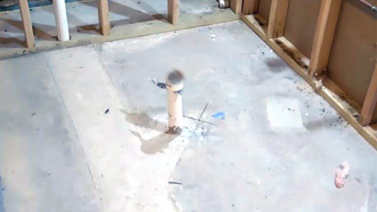 PVC Pipe is Sticking Out of the Basement Floor